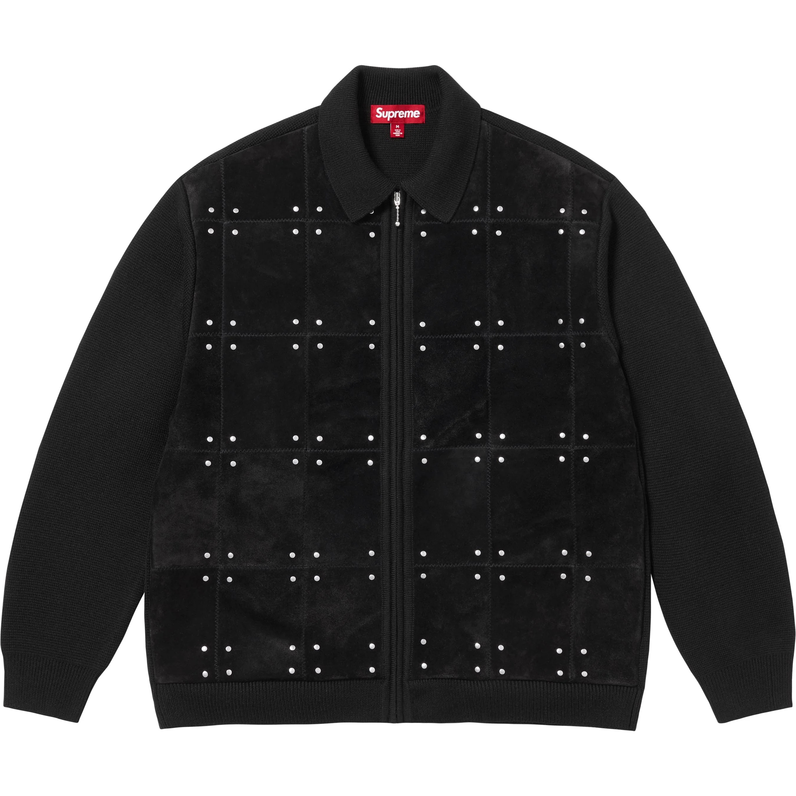 Studded Suede Zip Up Cardigan view 7